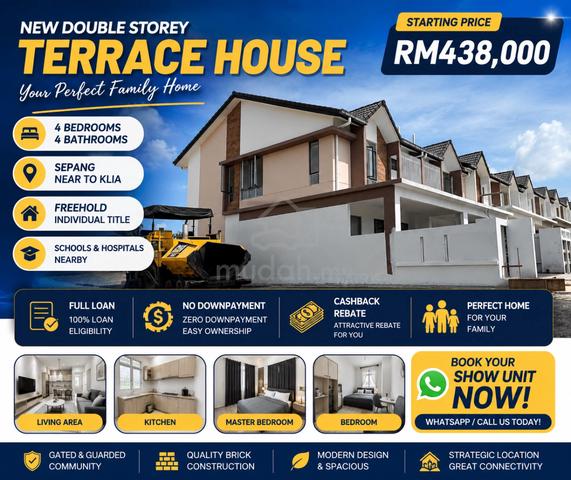 MONTHLY BELOW 2K FREEHOLD Double Storey | Full Loan | No Downpayment 1