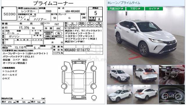 2024 Toyota HARRIER 2.0 G REAR CAMERA DIM BSM 17KM - 3