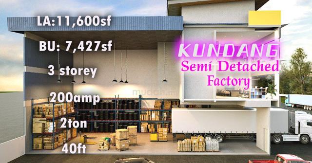 Rawang Kundang Industrial Park 100% Brand New 3 Storey Factory 11600sf 1