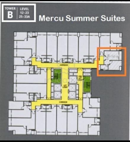 corner unit mid floor KLCC Summer Suites 3