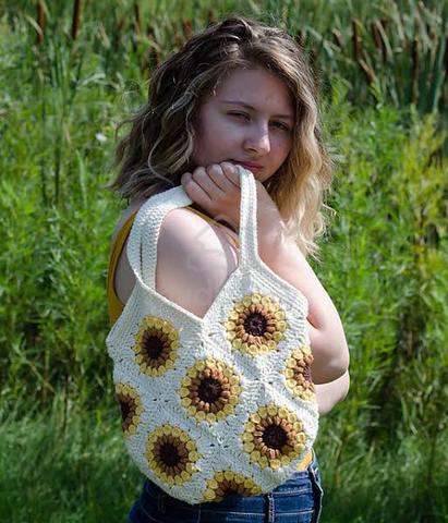 daisy flower  handmade bag  - photo 6 of 6