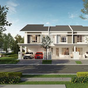 22x70 Double storey🔥backyard6-22ft🔥ruang tamu besar 1