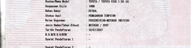 CASH OTR 2007 Toyota VIOS 1.5 G (A) PUSPAKOM READY - 2
