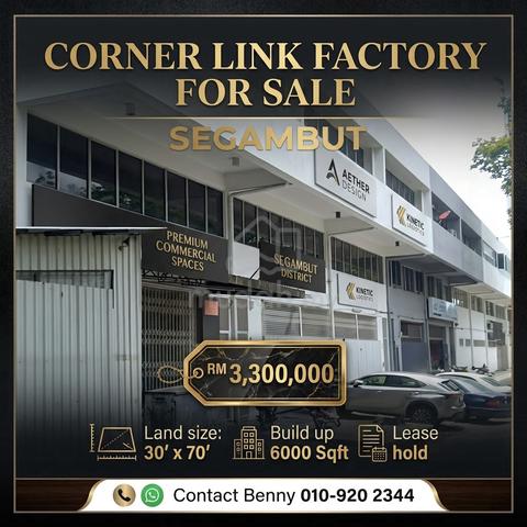 Segambut Corner Link Factory For Sale 1