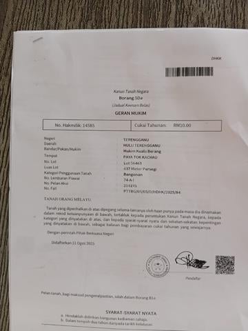 TANAH 637 METER PERSEGI untuk dijual 1