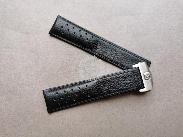 TAG HEUER 22mm Perforated Leather Watch Strap Watches Fashion