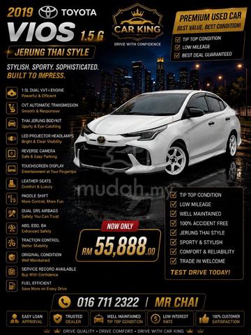 -2019 Toyota VIOS 1.5 G (A) Jerung Thai Style Look - 1