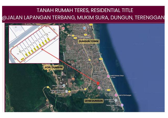 Tanah rumah teres @Jalan Lapangan Terbang, Mukim Sura, Dungun 1