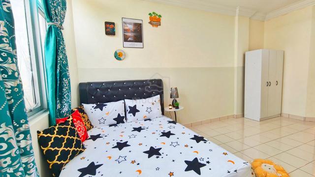 Master Room with Private/Attached in Puchong @ Sri Bayu Apartment 1