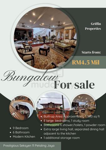 Stunning Bungalow for Sale in Prestigious Seksyen 11 Petaling Jaya 1