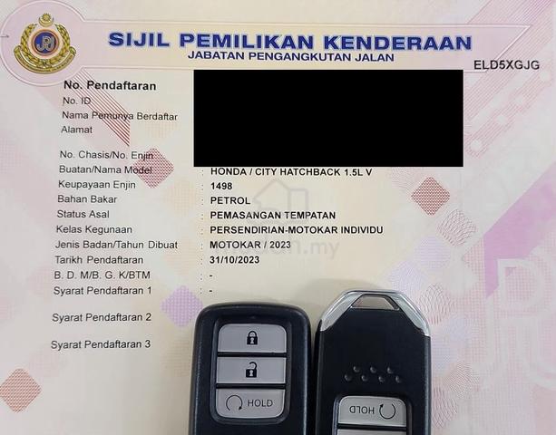 HONDA CITY 1.5 HATCHBACK V (a) FREE 5YEAR WARRANTY - 3