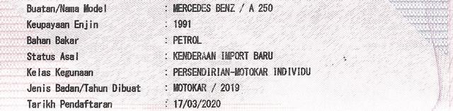 2019 Mercedes Benz A250 2.0 AMG LINE (A) FULL LOAN - 2