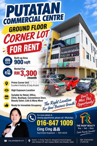 PUTATAN COMMERCIAL CENTRE  Ground Floor Corner Lot For Rent 1