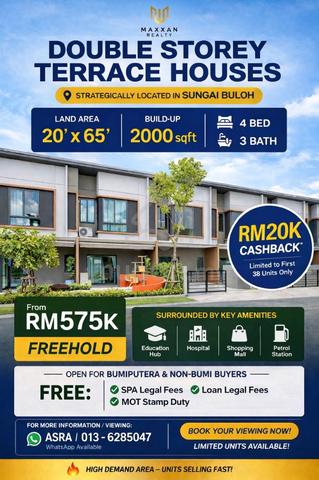 Double-Storey Terrace House @ Sungai Buloh🌟 1
