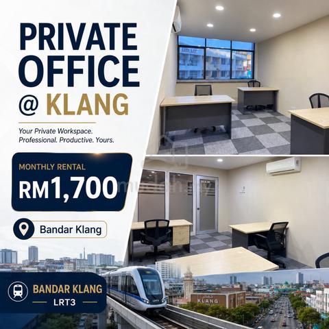Private Office Klang Town Near LRT3 + Fully Furnished 1