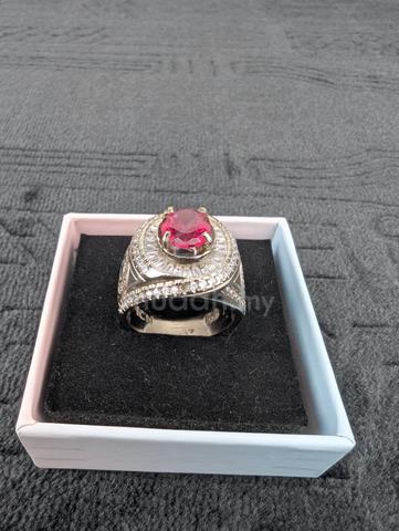 Cincin Permata Delima Siam Ring Micro Setting - photo 2 of 5