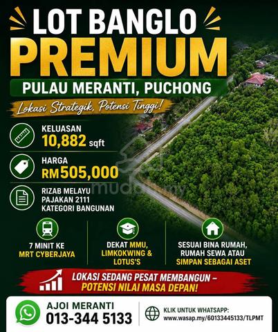 Lot Banglo Pulau Meranti Puchong Untuk Dijual 1
