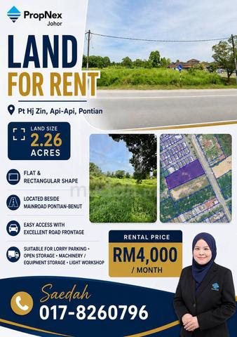 Land for rent beside mainroad @ Api-Api, Pontian 1