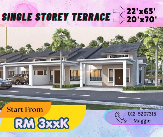 (FULL LOAN) Single Storey Terrace 1 Tingkat Batu Berendam Sutera Wangi 1