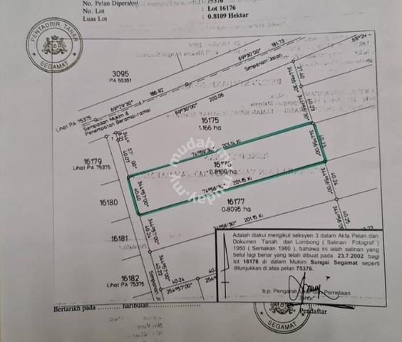 PALING MURAH Tanah Kebun 2 Ekar di Sekijang, Segamat, Johor 1