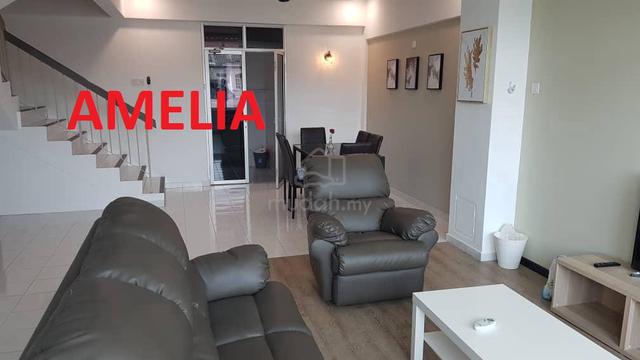 2 sty townhouse, 1350sf full loan furnish Taman Tunas Mudah 1