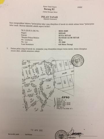 24 Lot Tanah Untuk Dijual Diatas Lot 10208,Mukim Sik,Daerah Sik.Kedah 2