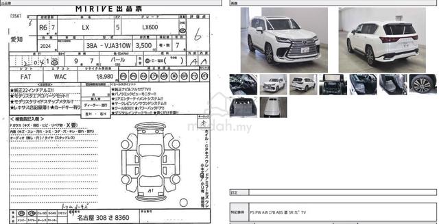 6ABLACKSEAT 2024 Lexus LX600 3.4 MARK LEVINSON FUL - 2