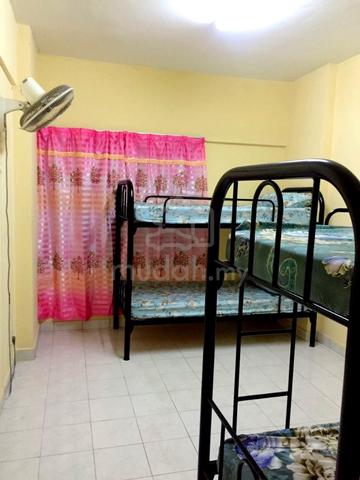 BILIK SINGLE PEREMPUAN - ALPHA VILLA APARTMENT - Near LRT WANGSA MAJU 1