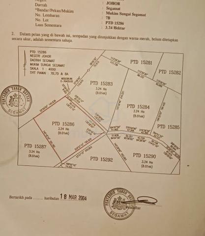 8 Ekar Tanah Kelapa Sawit Felcra Sekijang Segamat Johor 1