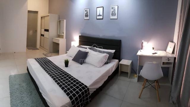 Master Room|Fully Furniture & Free Utilities|Meritus Residence|Perai 1