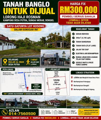 Tanah Desa Putra near Desa Pinggiran Putra Putrajaya 1