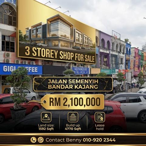 Prime Commercial 3 Storey Shop Office In Bandar Kajang 1