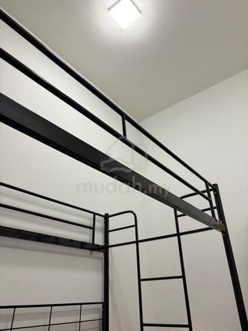 Loft Single Size Metal Bedframe with Study Table - photo 2 of 5