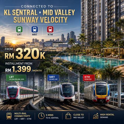 50 m to MRT LRT ! 2 R @ Dualkey | Airbnb Team- 1 Stop to KL Sentral 1