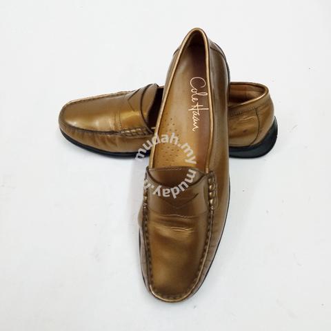 Cole Haan Nike Air Gold Patent Leather Loafer - Shoes for sale in