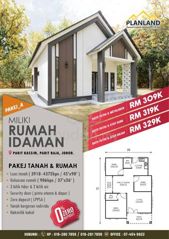 PAKEJ TANAH & RUMAH β Kampung Parit Kassim, Parit Rajaπ‘ 1