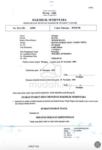 MURAH TANAH CANTIK n CORNER LOT KAMPUNG JOHAN SETIA KLANG 1
