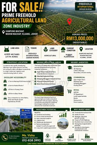 Land For Sale @ Machap Simpang Rengam 1