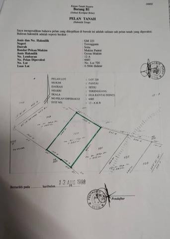 Tanah tepi jalan besar dekat Masjid Fikri Setiu 5
