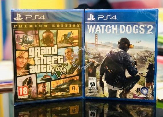 indad mumlende Imagination NEW PS4 Games GTA 5 V Premium Watch Dogs 2 - Games & Consoles for sale in  Others, Perak