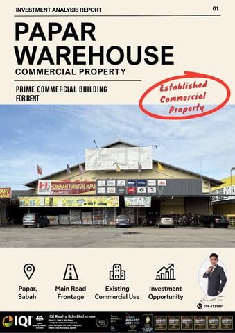 Road Frontage Papar Big Warehouse | Big Parking Space | 1