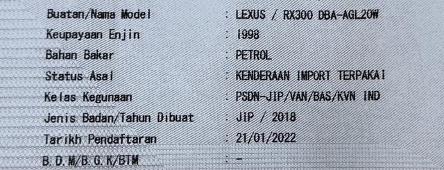 2018/22 Lexus RX300 F SPORT 2.0 RX 300 - 3