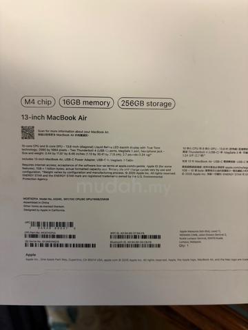 NEVER USED Macbook Air M4 16/256 BH100 CC2 - photo 2 of 6