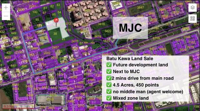 Batu kawa prime land for sale next to MJC, Kuching house warehouse 1