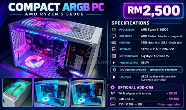 AMD ryzen 5 5600g gaming pc - photo 2 of 4