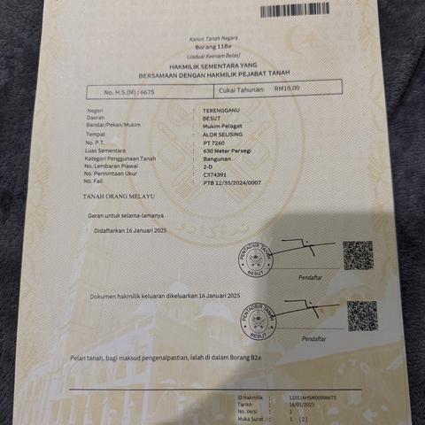 3 LOT Tanah Untuk Di Jual Di Jerteh Dan Kawasan Sewaktu Dengannya 1