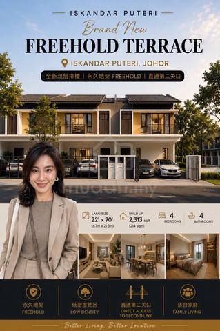 Iskandar Puteri Brand New Freehold Double Storey Terrace House 1