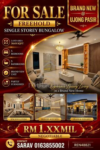 Ujong Pasir Freehold Brand New Single Storey Bungalow 1