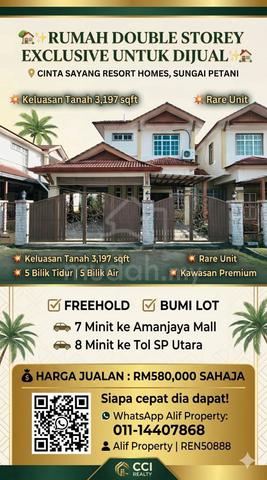 Semi Detached Double Storey Cinta Sayang Tesort Sungai Petani 1