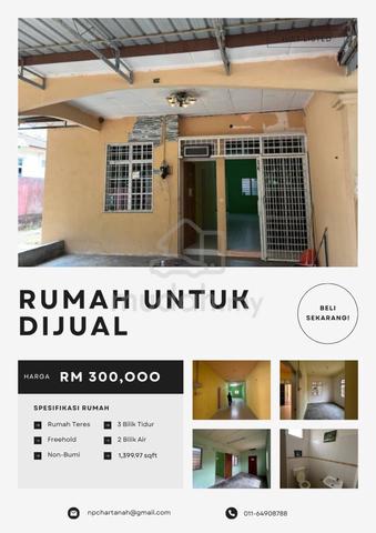 RUMAH MURAH UNTUK DIJUAL 🔥  – Taman Raya Murni, Padang Serai 1